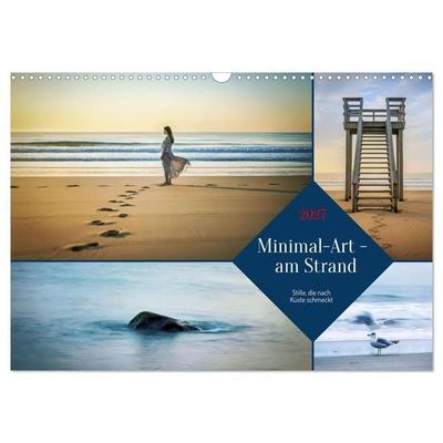 Minimal-Art - am Strand (Wandkalender 2027 DIN A3 quer), CALVENDO Monatskalender