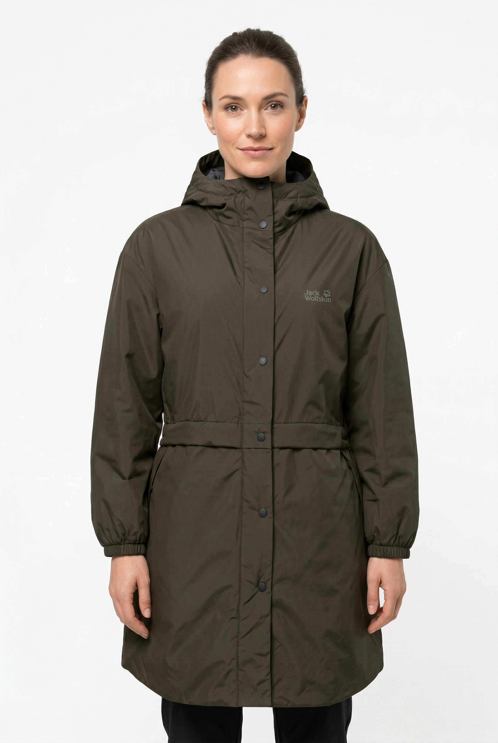 Funktionsjacke JACK WOLFSKIN "ALTAY JKT W", Damen, Gr. XL, grün (obsidian mos), Obermaterial: 100% Polyester. Futter: 100% Polyester. Wattierung: 100% Polyester, hüftbedeckend, Jacken Funktionsjacke, mit Kapuze, atmungsaktiv, wasser- und windabweisend obs