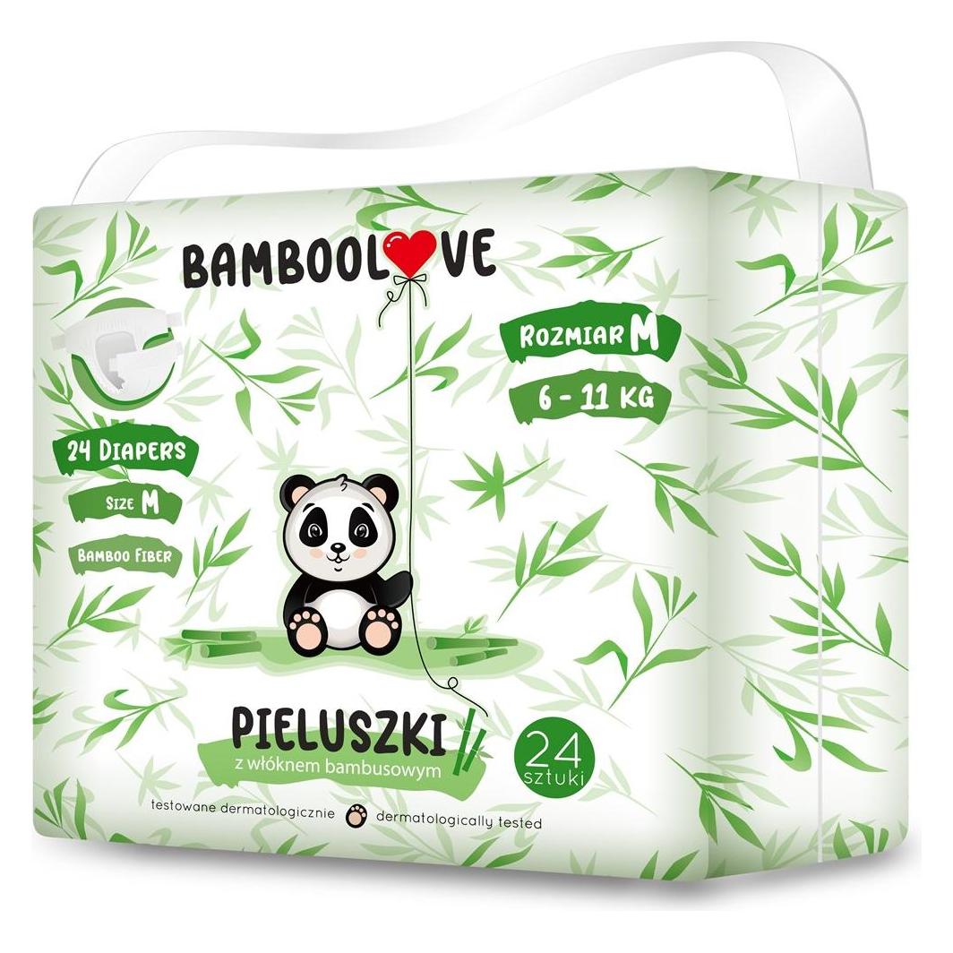 Bamboolove bamboo fiber disposable diapers M (6-11 kg) 24pcs. (Gr. M, Tragepack, 24 Stk.) (BAM000002)