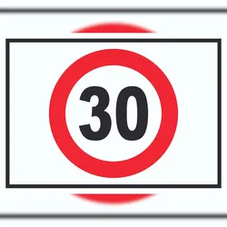 HB-Druck Tempo 30 km/h Geschwindigkeitsbegrenzung Schild Symbol A3 (297x420mm)