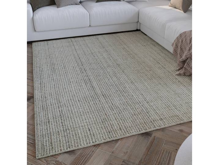 Teppich WECON HOME Hamptons FOURTEEN , beige (greige), B:80cm H:10mm L:230cm, Kunstfaser, Schurwolle, Teppiche, Teppich, Läufer, Fasermix, Kurzflor, Wohnzimmer, Schlafzimmer, elegant, Karo