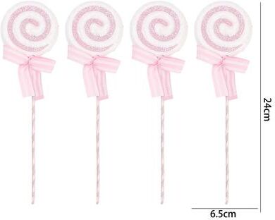 Uplift Treasures Glitter Candy Cane Lollipop Christmas Tree Hanging Ornaments pink 2pcs
