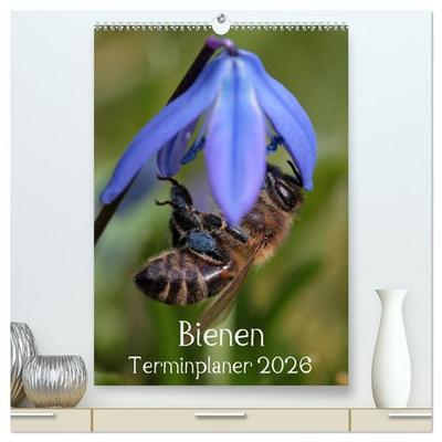 Bienen-Terminplaner 2026 (hochwertiger Premium Wandkalender 2026 DIN A2 hoch), Kunstdruck in Hochglanz
