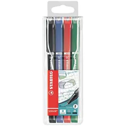 Stabilo 4er-Pack Fineliner »Sensor« blau