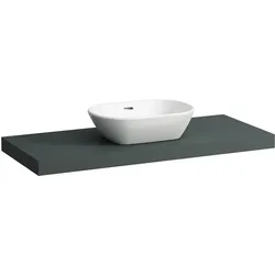 LAUFEN LANI Waschtischplatte, ein Ausschnitt mittig, 1185x495x65mm, H4046711122661, Farbe: Verkehrsgrau