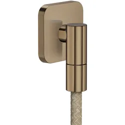 hansgrohe AXOR Wall outlet Fine Wandanschluss softsquare, 36739140, Farbe: Brushed Bronze