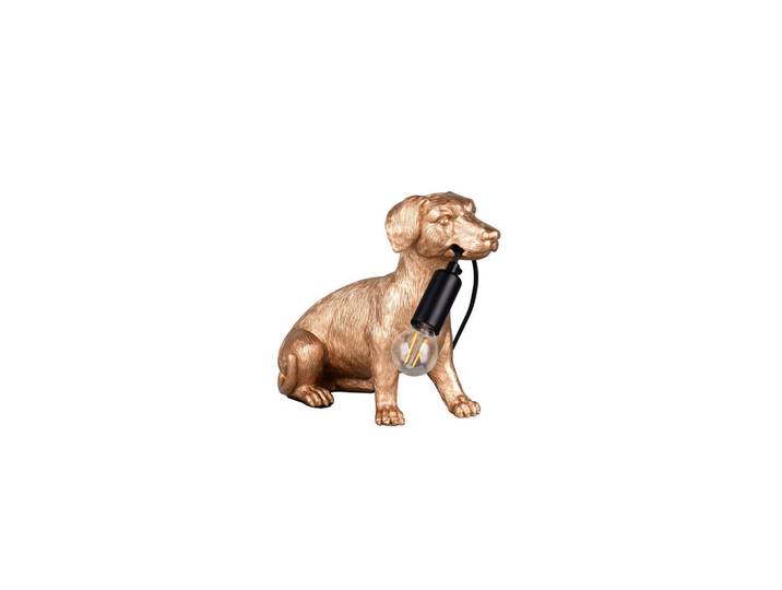Dekohund, Goldfarben, Kunststoff, Hund, 28x23.5x12.5 cm, sitzend, zum Stellen, Tierfiguren, Dekoration, Dekofiguren & Skulpturen, Dekotiere