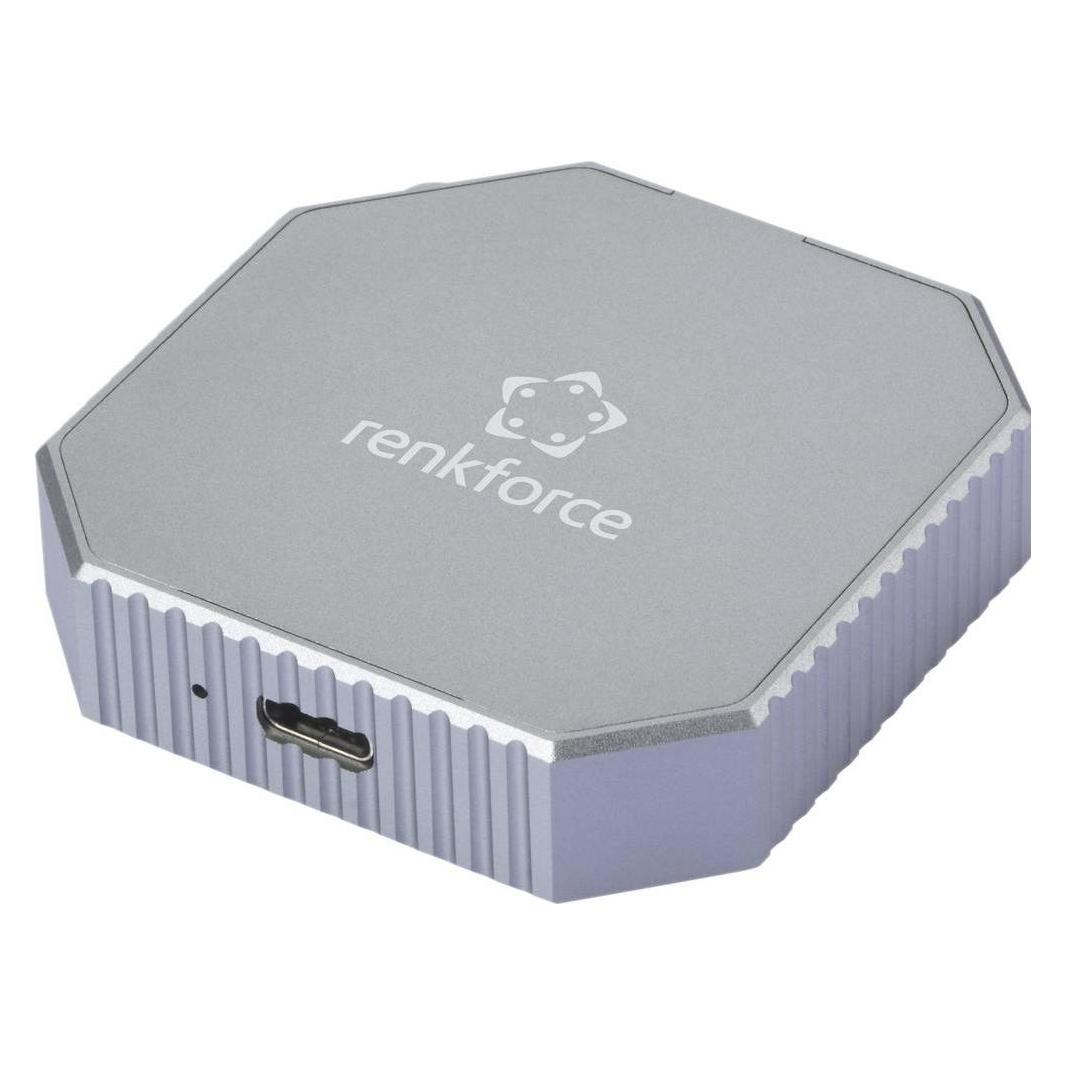 Renkforce RF-M2E-200 M.2-Festplatten-Gehäuse USB-C, M.2 SATA, M.2 PCIe NVMe M. (M.2) (RF-6694572)