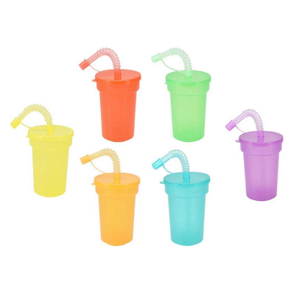 Siaki Collection Farbige Trinkbecher mit Strohhalm, 6 Stk. (58903767)
