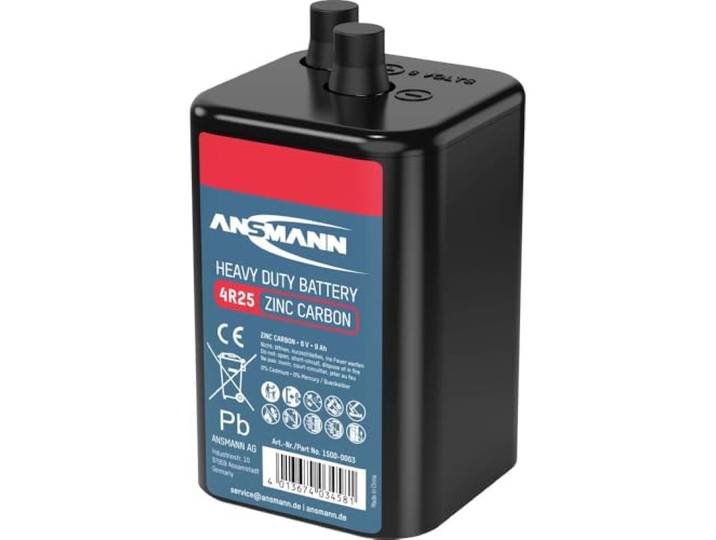 ANSMANN Batteria di Zinco Carbone 6V - 4R25