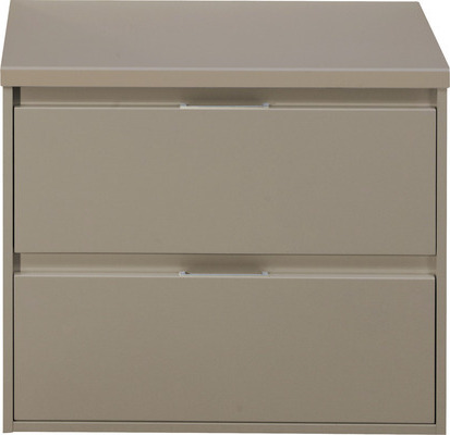 Sanox Waschtischunterschrank Porto BxHxT 70,2 x 58 x 50 cm Frontfarbe cubanit grey mit Waschtischplatte