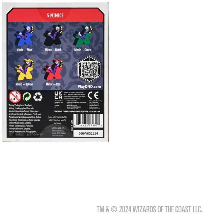 Dungeons & Dragons Gamelings: Mimics - Officially Licensed Wooden Tokens for Tabletop Games by Wiz Kids LLC