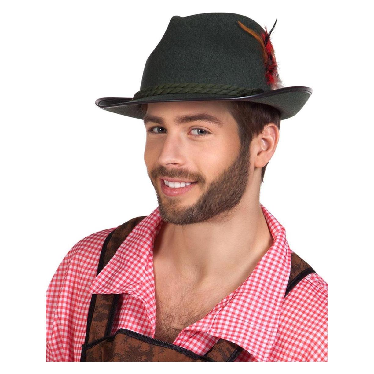 Boland Oktoberfest Tiroler Hut Walter mit Kordel und Feder (8712026542366)
