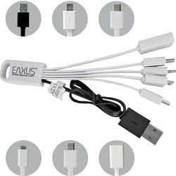 Eaxus 5in1 USB 2.0 Ladekbael mit Mini, Micro USB Stecker, Typ C, 8-pin, Kupplung Ladekabel 4260183015390