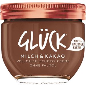 Glück Schokocreme Milch & Kakao, ohne Palmöl, 200 g