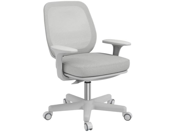 Fauteuil de bureau hauteur réglable tissu mesh gris