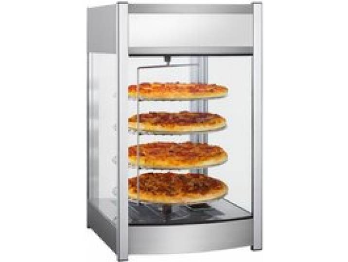 Vitrine chauffante tournante - 97 L - 800 W - 30-90°C - Inox panoramique