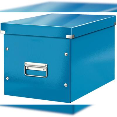 LEITZ Archivbox Click & Store Cube L Hartpappe blau Packung mit 6 Stück