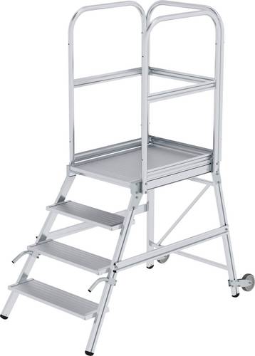 MUNK Günzburger Steigtechnik 56104 Aluminium Podesttreppe Montage mit Werkzeug Arbeitshöhe (max.): 3m