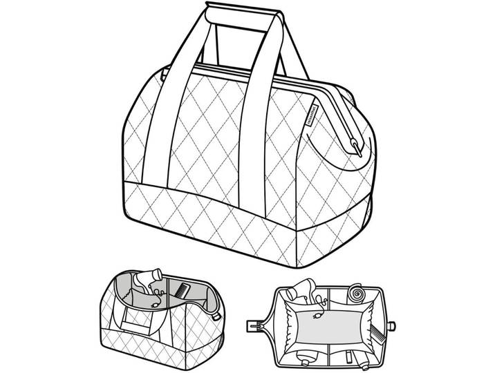 Tasche Reisenthel Rhombus Midnight Gold 18 l - Material: Polyester