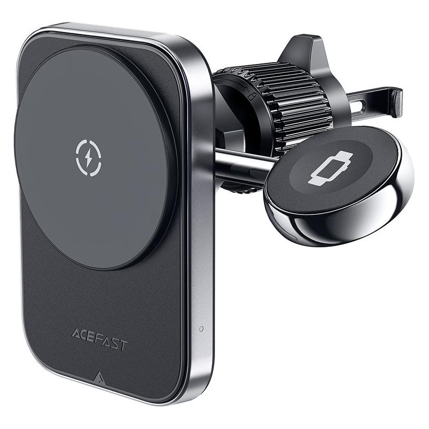 Acefast D18 Autohalterung mit MagSafe / Qi-Induktionsladegerät + USB-A USB-C-Kabel - Schwarz (1637320828)