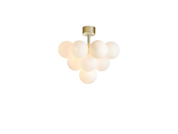 Plafonnier 13xG9 laiton et blanc