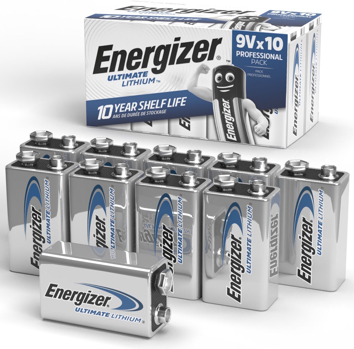 Energizer Ultimate Lithium 9V Batteries   Pro Pack of 10