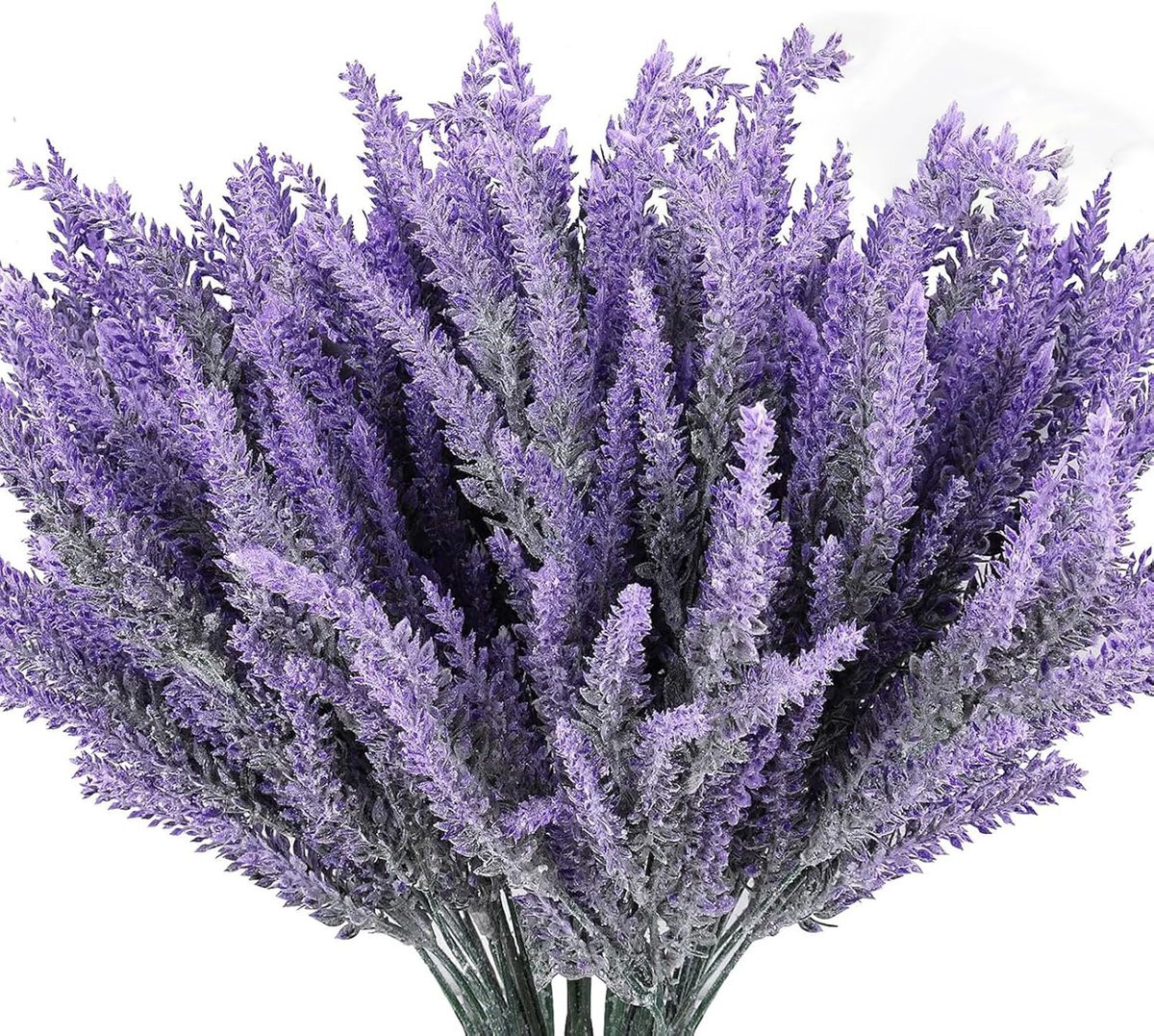 SnelShoppen Pack van 12 UV-bestendige kunstmatige lavendelbloemen voor balkon, tuin of bruiloft