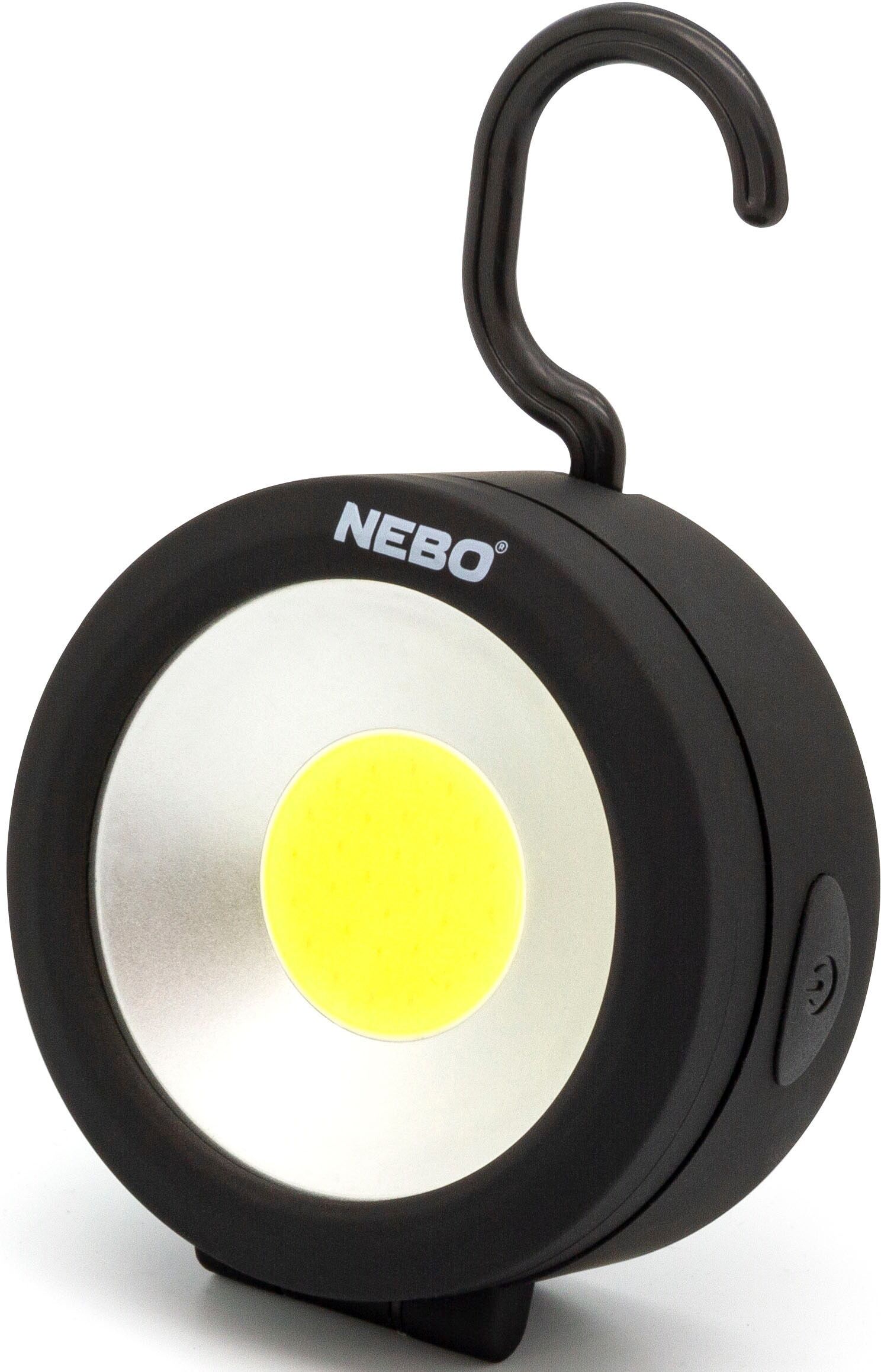 LED Taschenlampe NEBO "Nebo ANGLE LIGHT", schwarz (grau), H:8cm L:8cm T:4,8cm, Gummi, Mobilleuchten, LED Taschenlampe