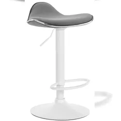 Proregal CHEFGASTRO Barhocker NOTTING HILL Stoff Weiß HxBxT 71x45x45cm Stoff Hellgrau Barstuhl
