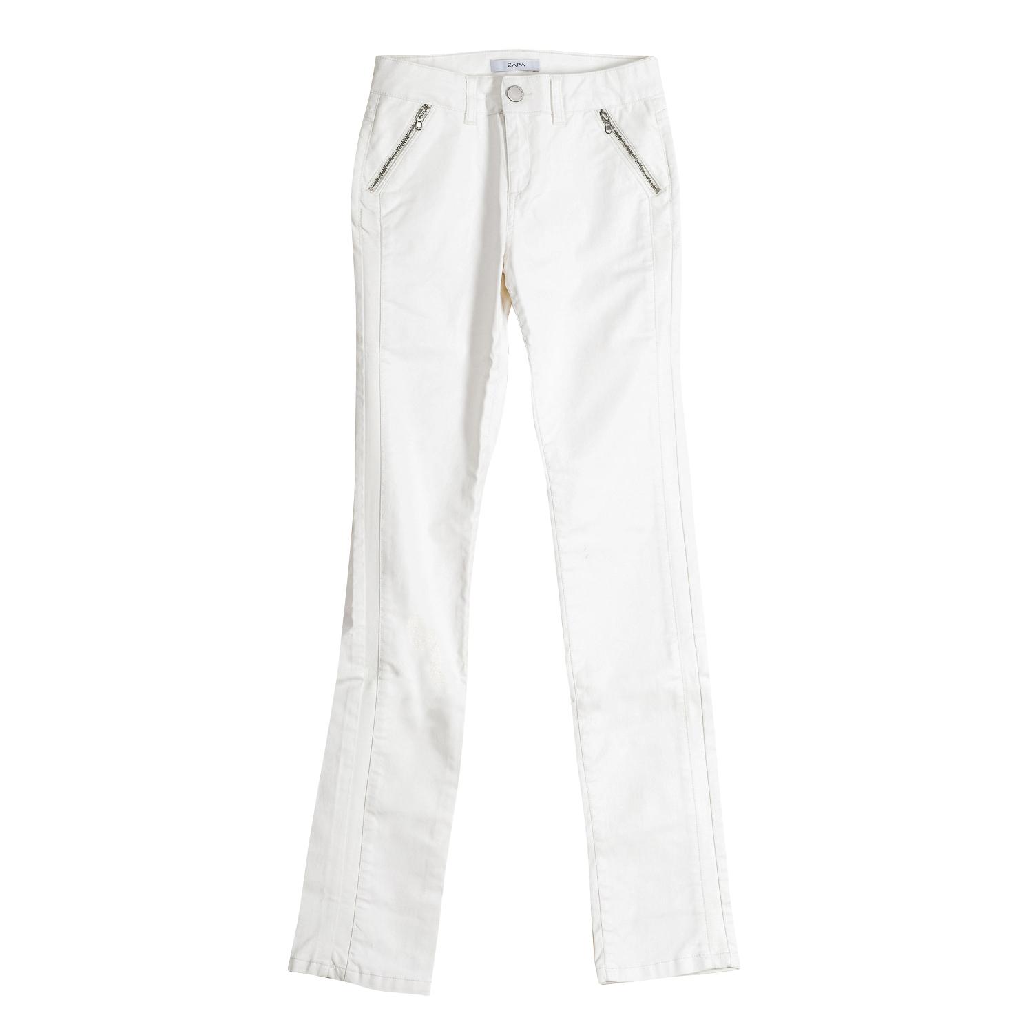 Lange gerade geschnittene Hose mit Saum AJEA10-A354 woman