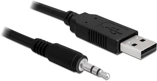 Delock USB-Kabel USB 2.0 USB-A Stecker, Klinkenstecker 3,5mm 1.80m Schwarz 83115