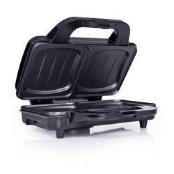 Tristar SA-3060 Sandwichmaker Antihaftbeschichtung, BPA-frei, Kontrollleuchte, Überhitzungsschutz Schwarz, Edelstahl
