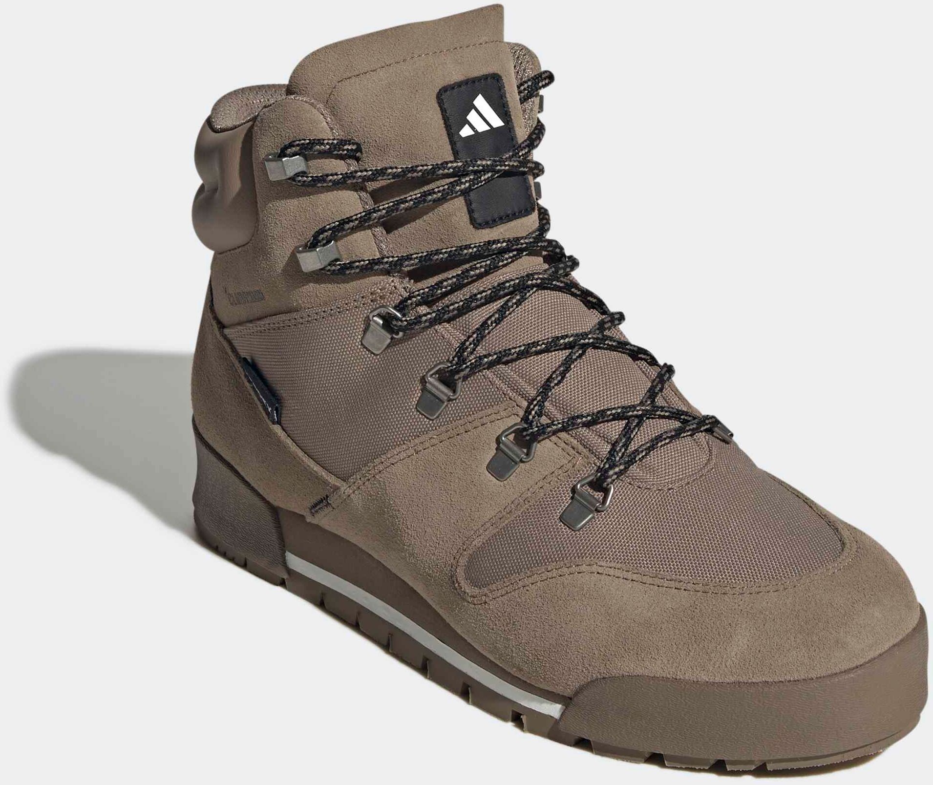 Winterboots ADIDAS TERREX "SNOWPITCH CLIMAWARM", Herren, Gr. 48, braun (khaki six, khaki six, semi impact orange), Leder, Schuhe Winterboots, gefüttert khaki six, khaki six, semi impact orange 48