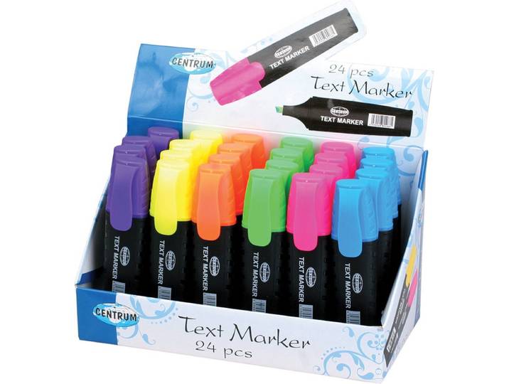 Centrum 80468 - Textmarker Ass. - 24 kleuren - Multikleur