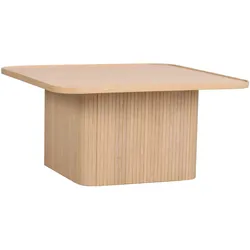 Couchtisch Sullivan aus Eiche und MDF, skandinavisch, weiß pigmentiert, 80x80x40 cm