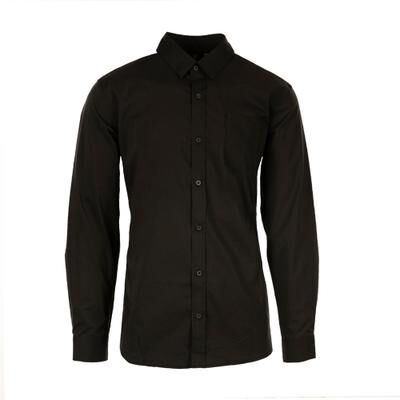 Burnside 3291 Men's Stretched Poplin in Steel size Small   Flannel
