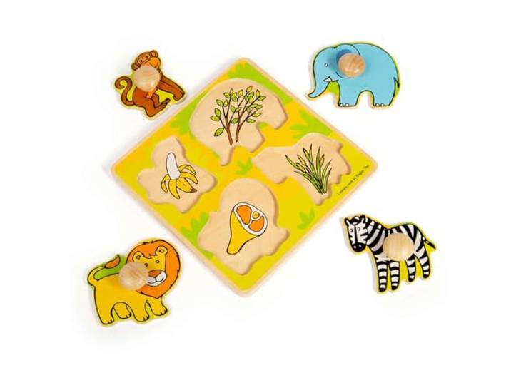 Bigjigs Toys My First Safari Houten Peg Puzzle
