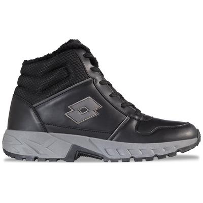 Schnürboots LOTTO, Damen, Gr. 40, schwarz (schwarz, grau), Synthetik, Schuhe Schnürboots, - mit kuscheligem Warmfutter