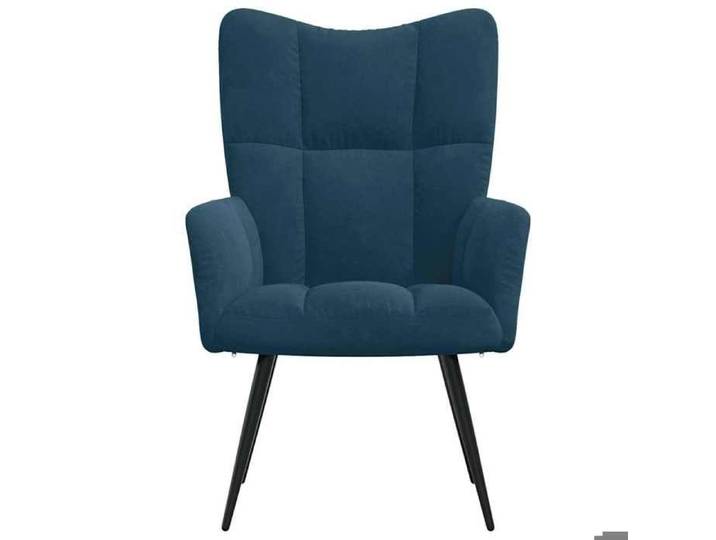 Elégance-Chic Chaise de relaxation - Bleu - Velours - 61 x 70 x 96 5 cm - Fauteuil salon/Chaise de sofa_001111513