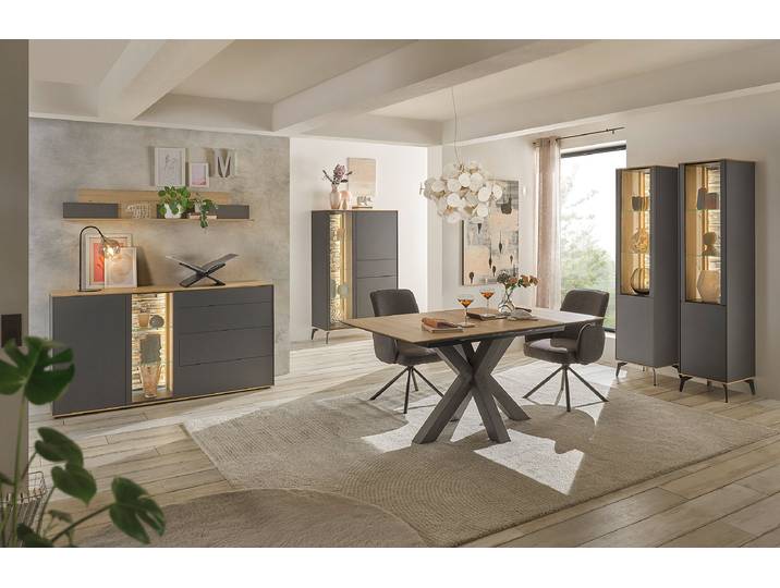 Sideboard Typ A 169 x 90 x 42cm Grau/Anthrazit Gleiter