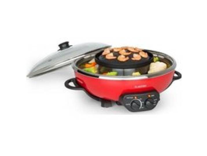 Klarstein Szechuan Hot Pot et plaque grill 5l 1350 W 600 W rouge