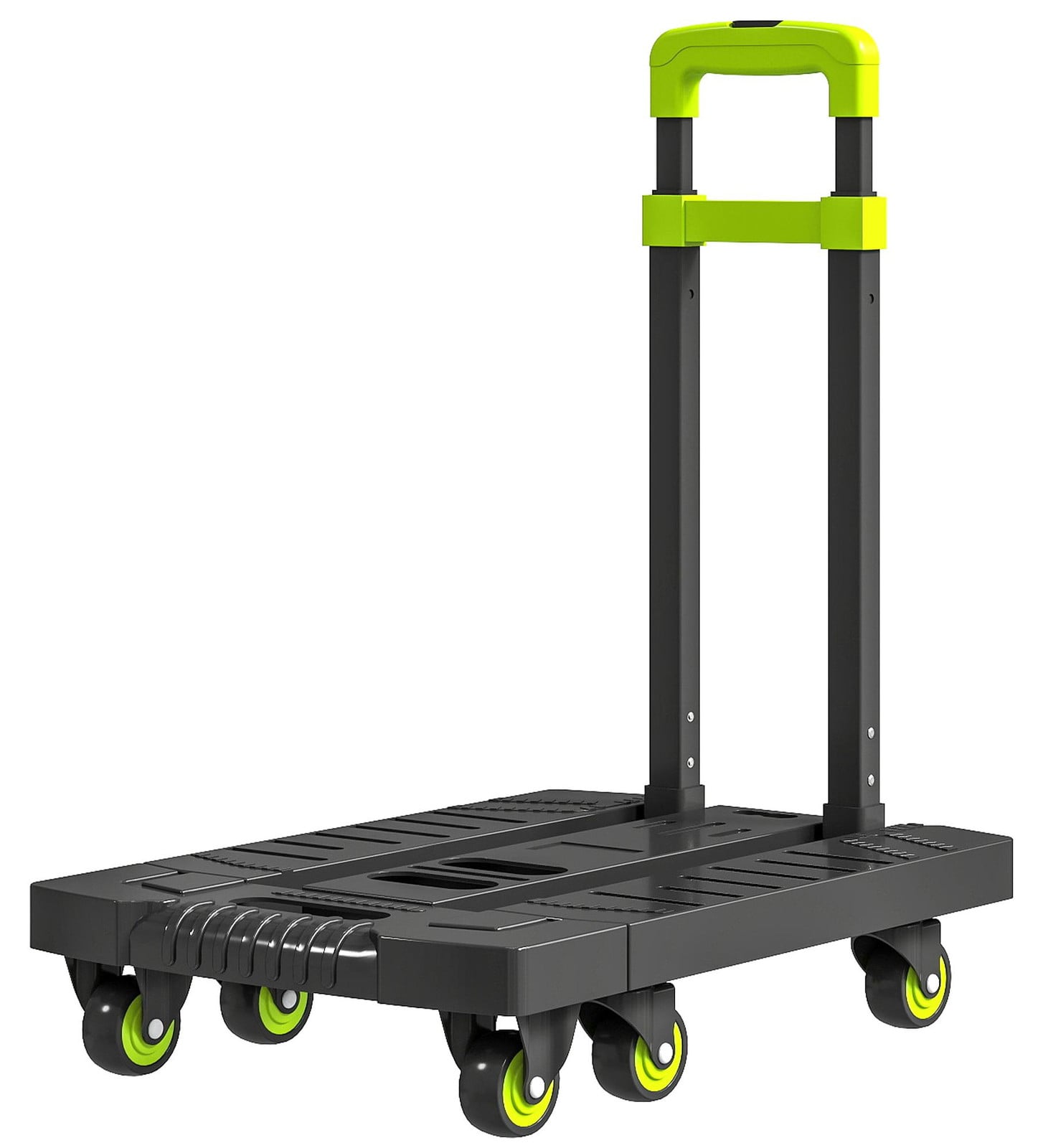 HOMCOM inklapbare transportkar met metalen frame, wielen en verstelbare handgreep