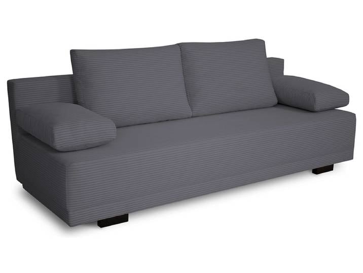 3er Sofa LAURITZ Stoff dunkelgrau
