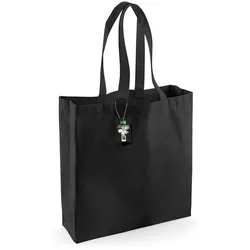 Westford Mill Fairtrade Classic Baumwoll Shopper Baumwolltasche W623 black 39 x 41 x 14 cm