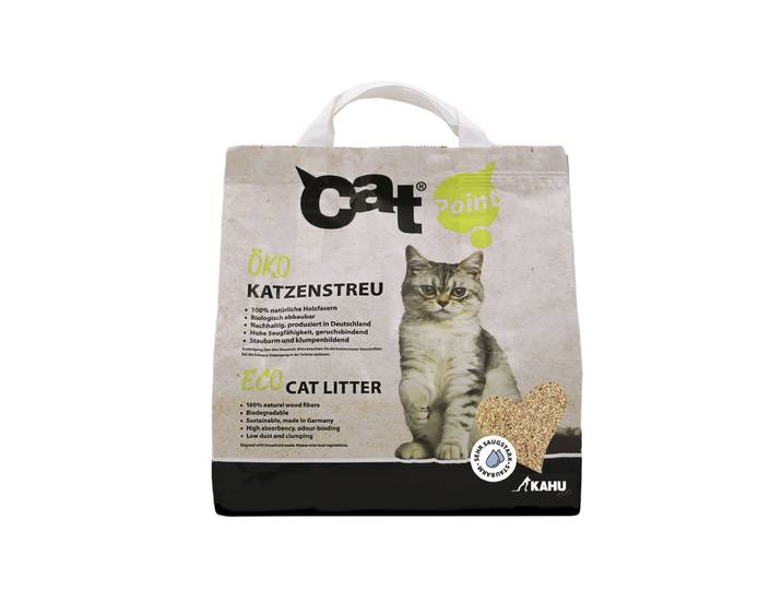 Katzenstreu 100% natürliche Aktiv-Holzfasern, saugstarkes Katzen Klumpstreu, 2,1 kg