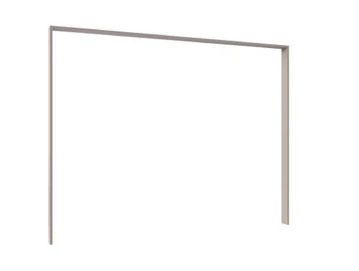 möbelando Passepartout >Taiga< für 225cm Drehtürenschrank, in Saharagrau, 228x213x12 cm, Spanplatte, zerlegt, Made in Germany, Elegantes Design