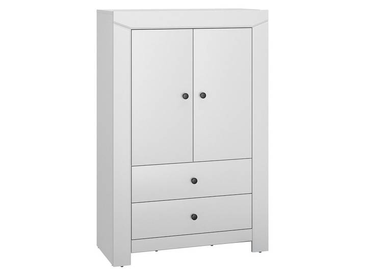 Feldmann-Wohnen Stauraumschrank Terni silbergrau 91,5 / 42 / 139cm, Grau, Rechteckig, 92x139x42 cm, Waschküche, Mehrzweckschränke
