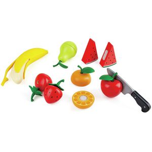 Hape Kinderküchen-Zubehör Obst-Set, Mit verschiedenen Obstsorten, aus Holz, 9-teilig