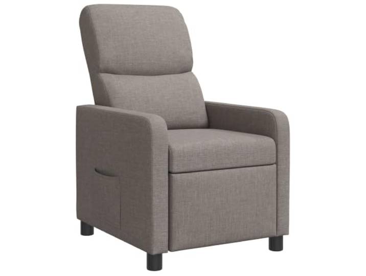 Liegesessel Taupe Mit Massagefunktion Und Verstellbarer Neigung Fernbedienung, Polyesterstoff, Schaum- und Faserfüllung, Wohnzimmer, Arbeitszimmer, 115°-160°